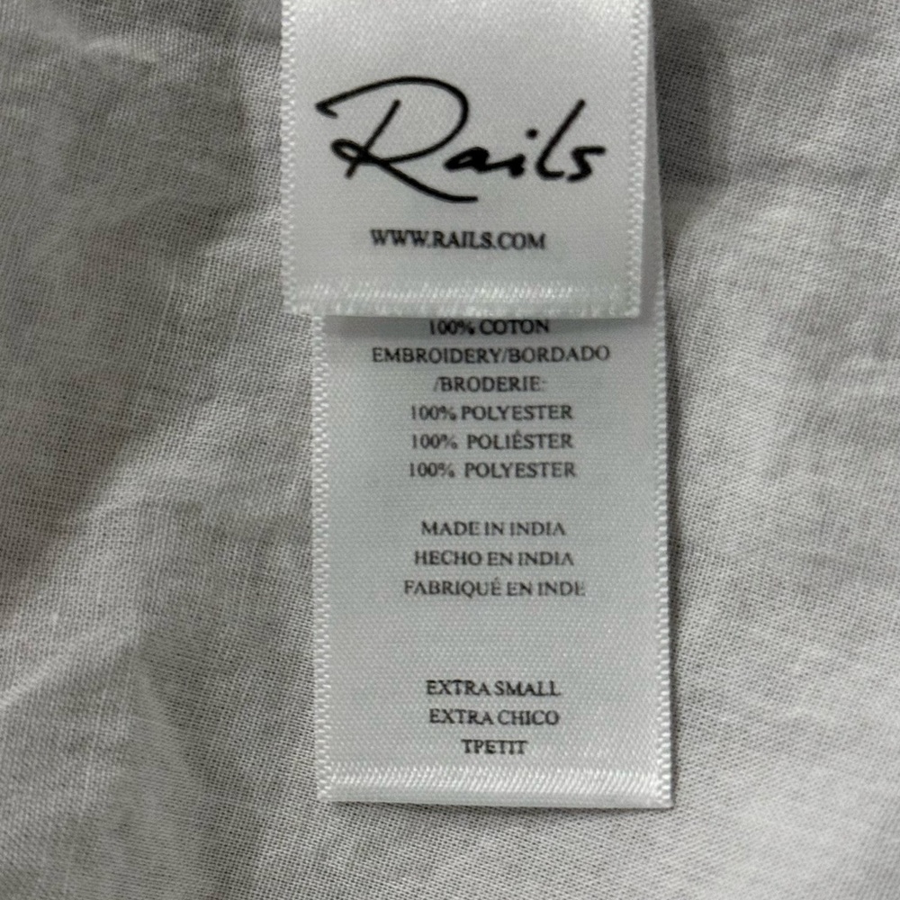 Rails White Embroidered Cotton Maxi Dress – Size XS - Picture 6 of 7
